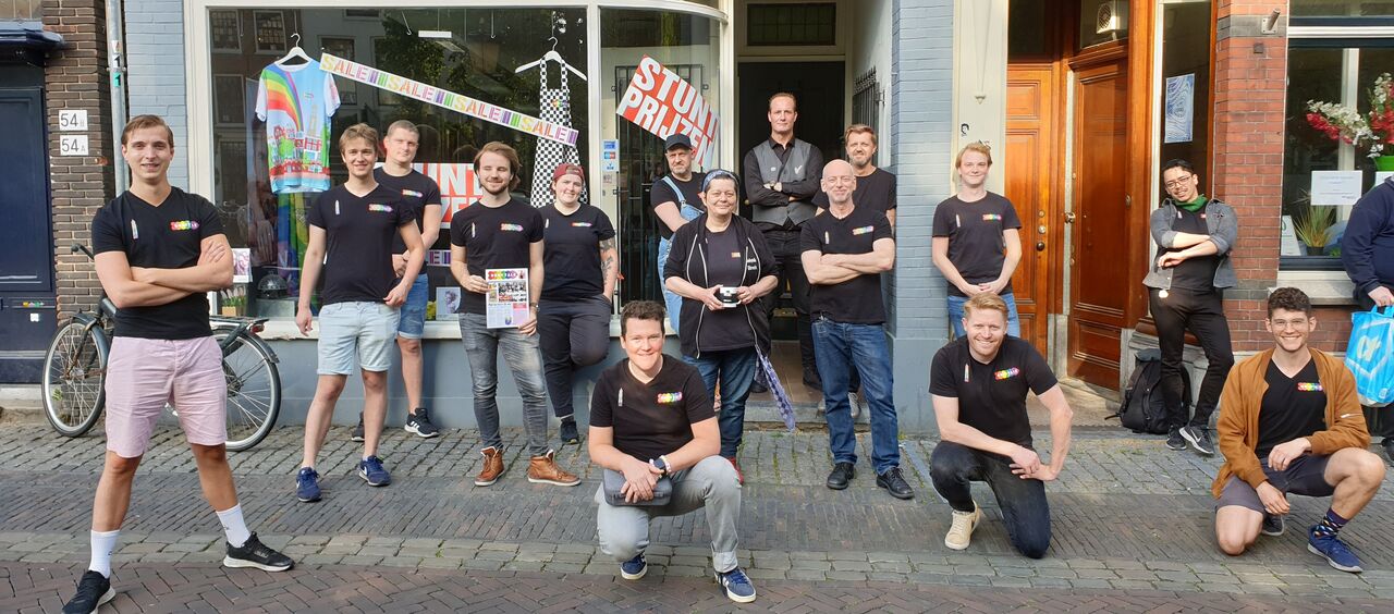 Het team dat dinsdag 26 mei de opduikwinkel runde! 