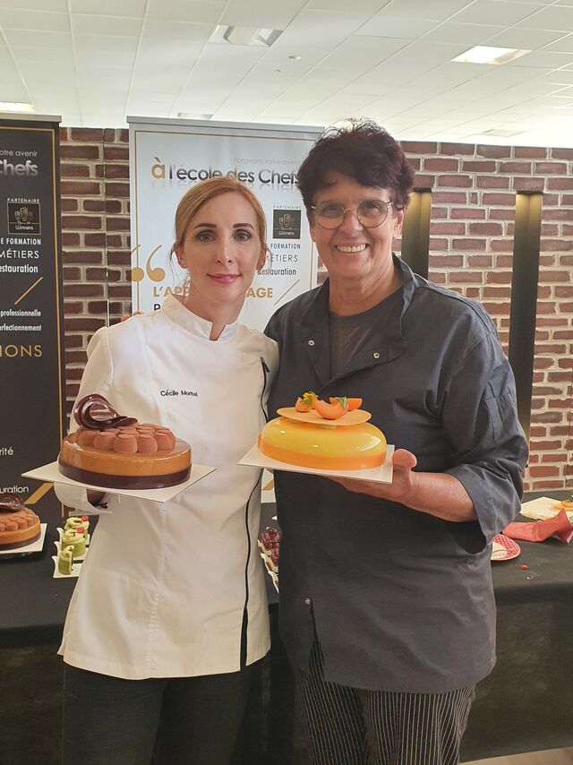 Master class arras avec cheffe Cecile Moritel création by cecile création entremets du chef Antonio Bachour 