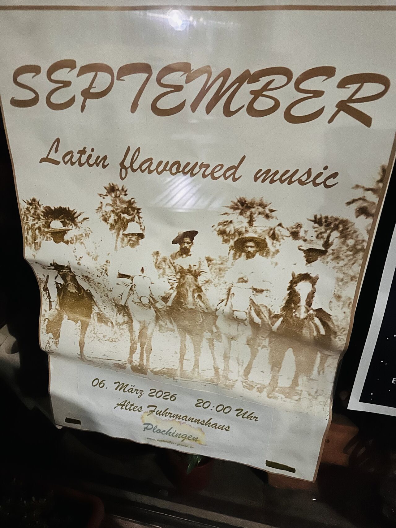 "September" mit Latin flavoured music :06.03.2026, Freitag