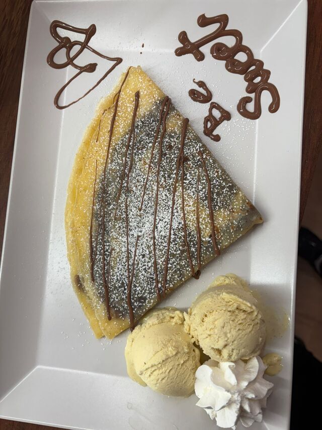 Nuestros crepes sin gluten, que puedes acompañar de Nutella, Pistacho y más sabores