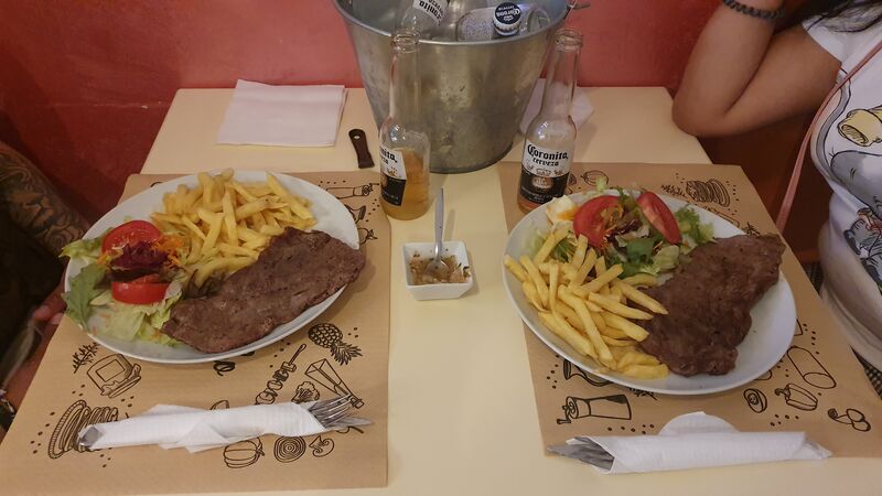 Plato combinado con filete de ternera a la brasa!!