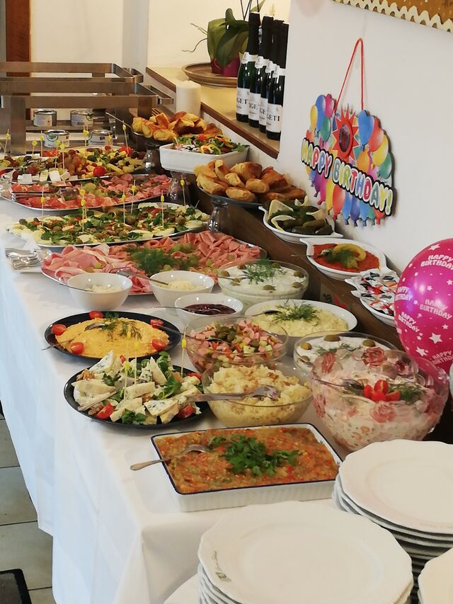 Ein Blick von der Buffet für Privat Veranstaltungen 