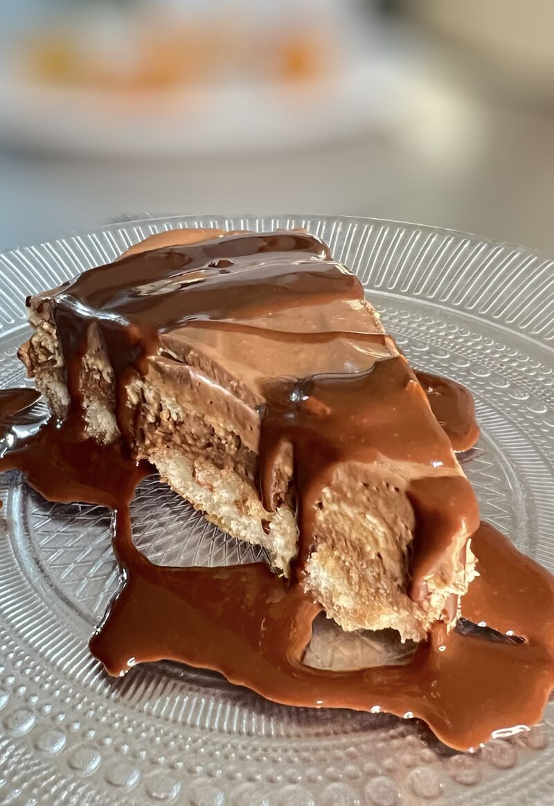 Tarta de trufa fresca con chocolate negro