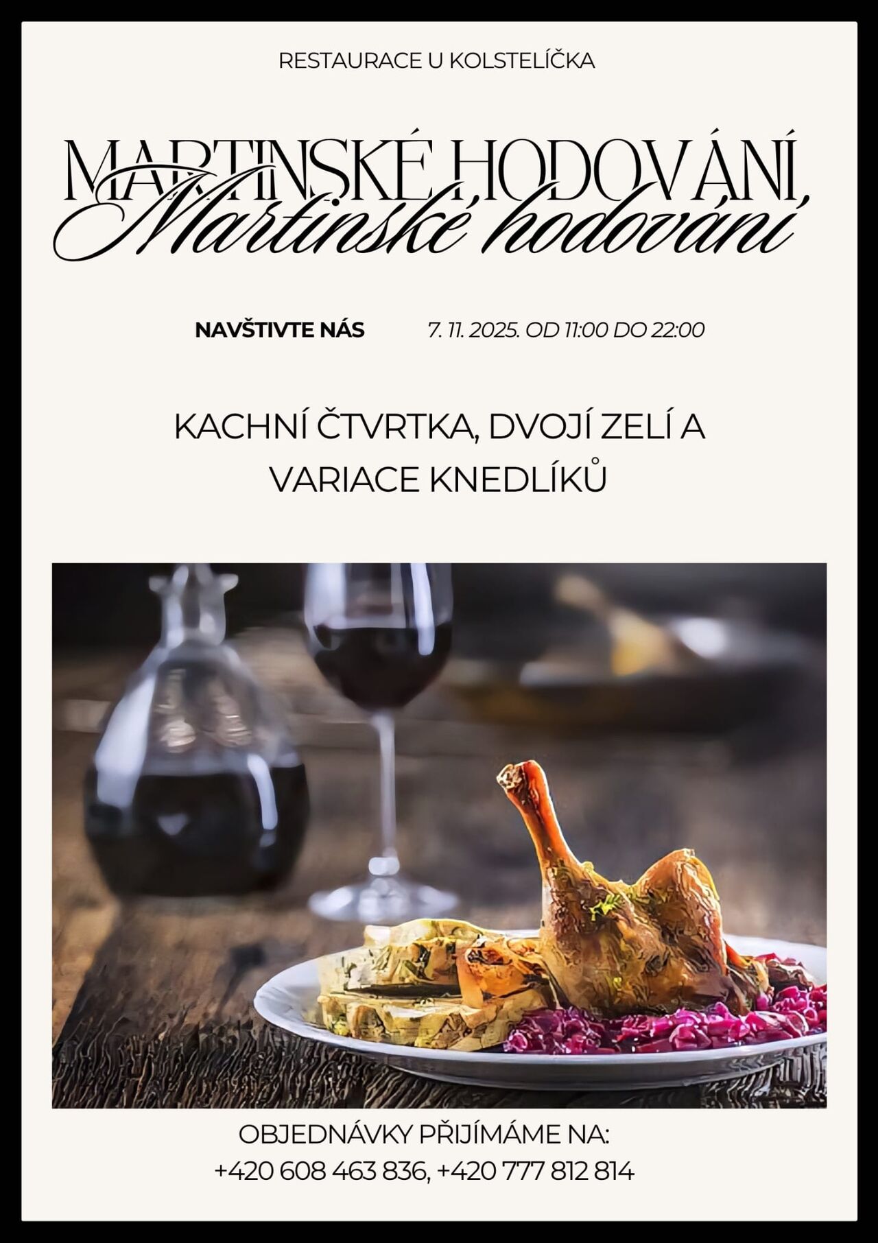 7.11. SVATOMARTINSKÁ kachna