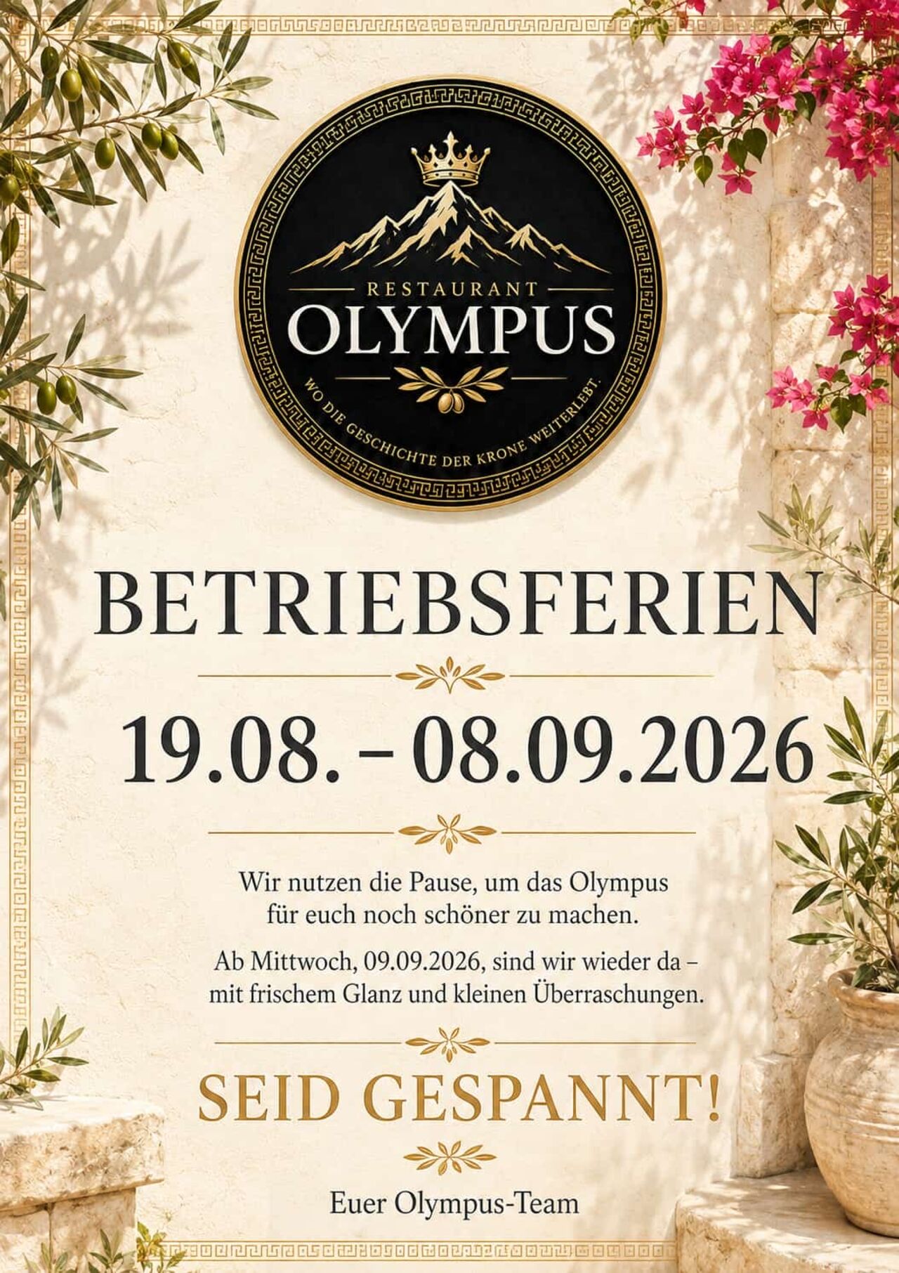 Betriebsferien