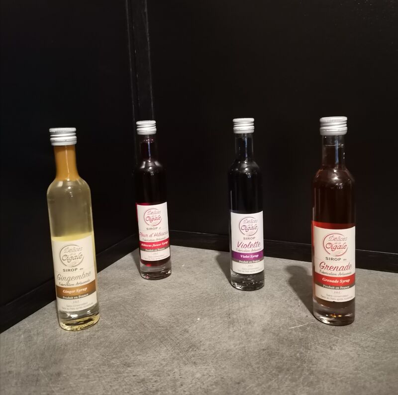 Sirops artisanaux 10cl différents parfums suite=4€ la bouteille