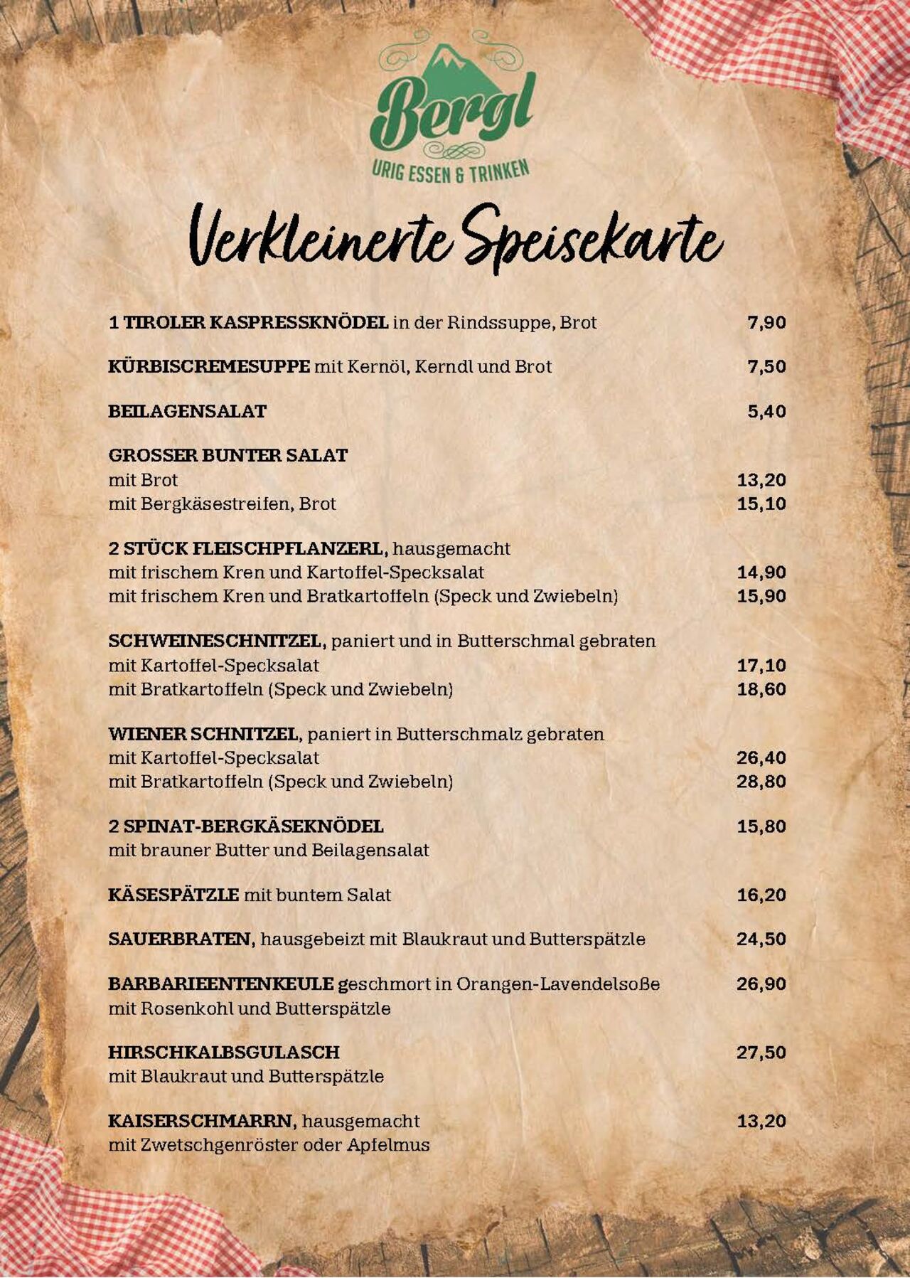 Feiern im Bergl - Weihnachtsfeiern & besondere Anlässe
