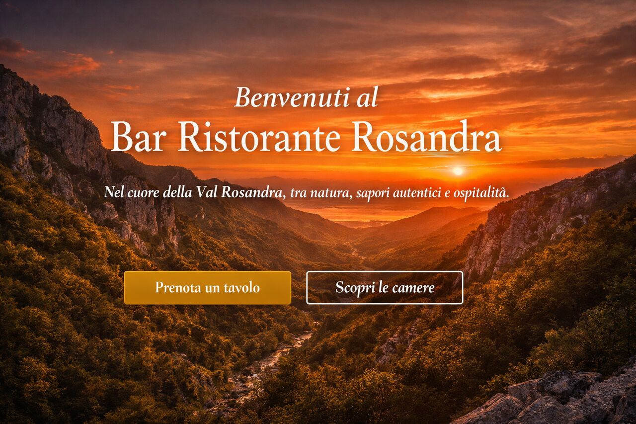 APERITIVI PRANZI CENE AL RISTO BAR ROSANDRA