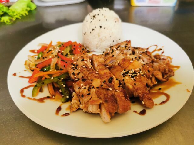 Pollo teriyaki!!!! 