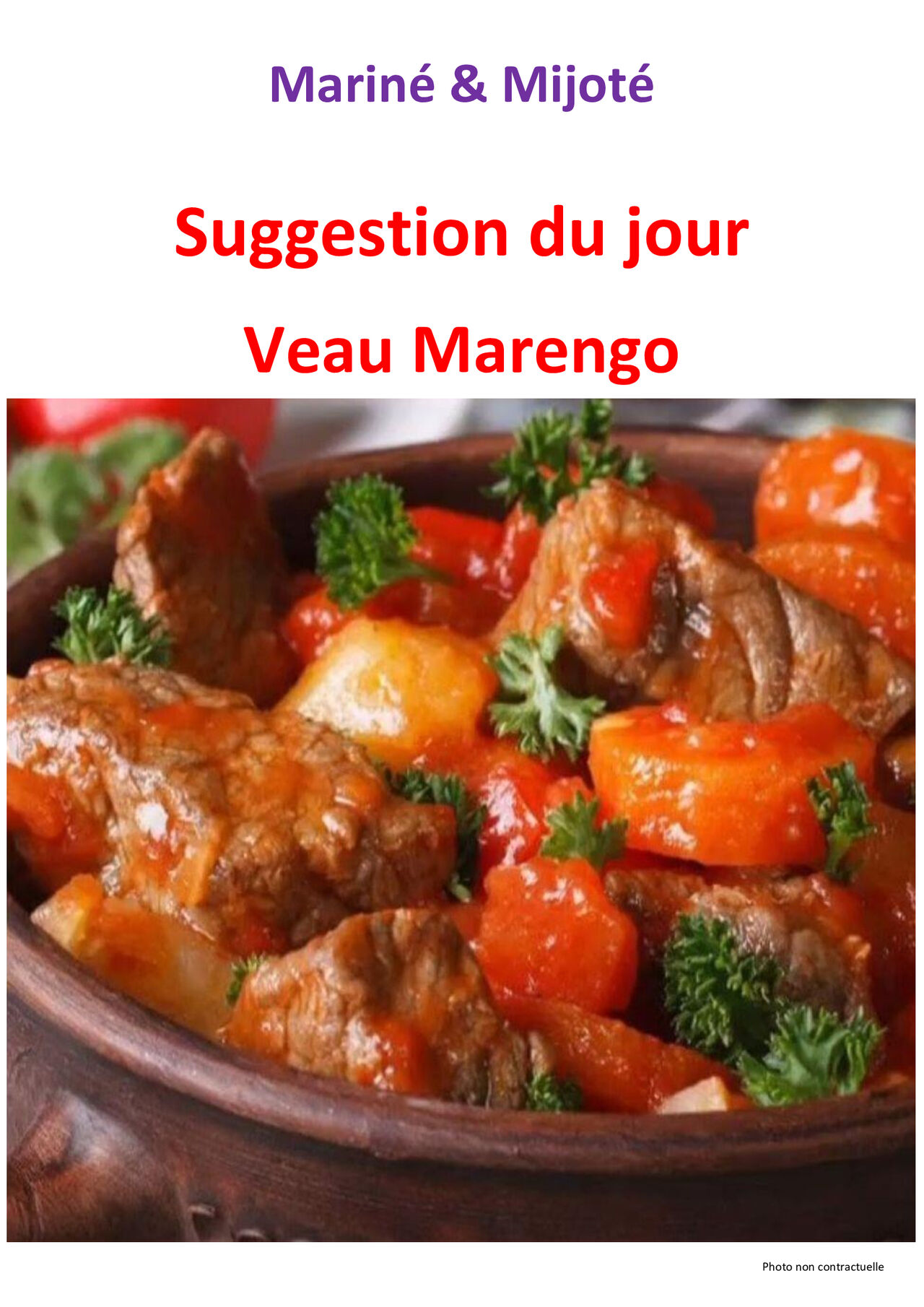Suggestion du mardi 15 septembre 2026