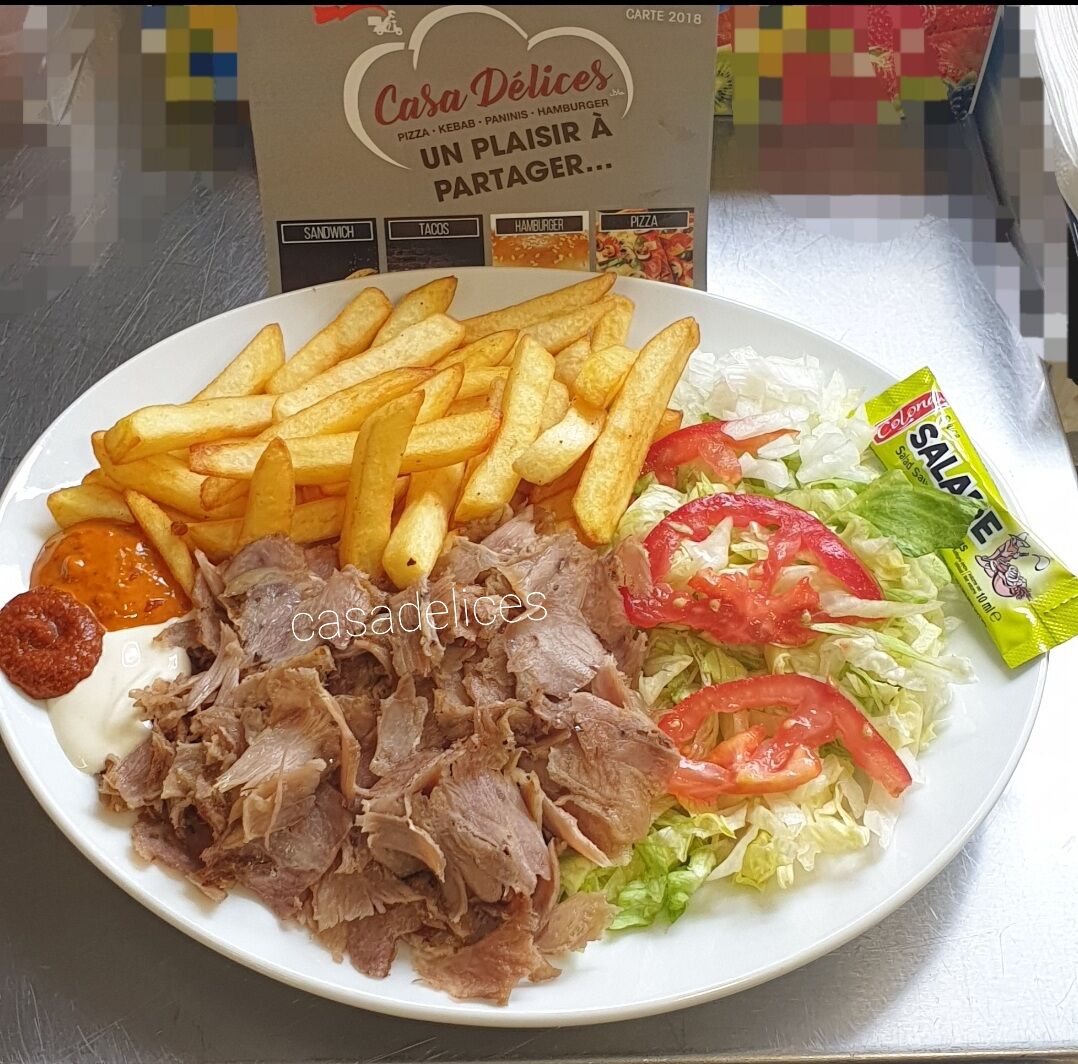 assiette kebab
Pain
Boisson offerte
