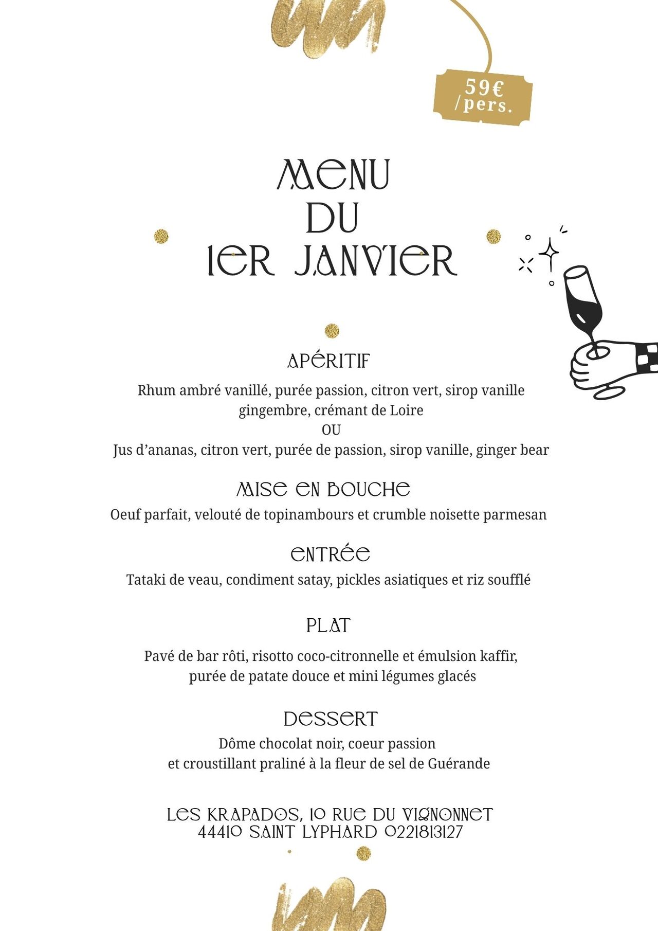 MENU 1ER JANVIER