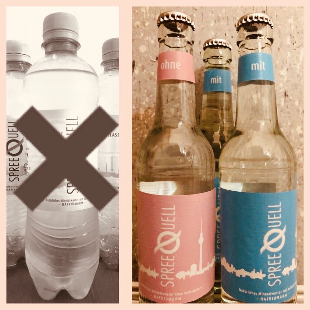 Glas statt Plastik. Im SCHNEEEIS´CHEN gibt es gekühlte Getränke ausschliesslich in Glasflaschen.