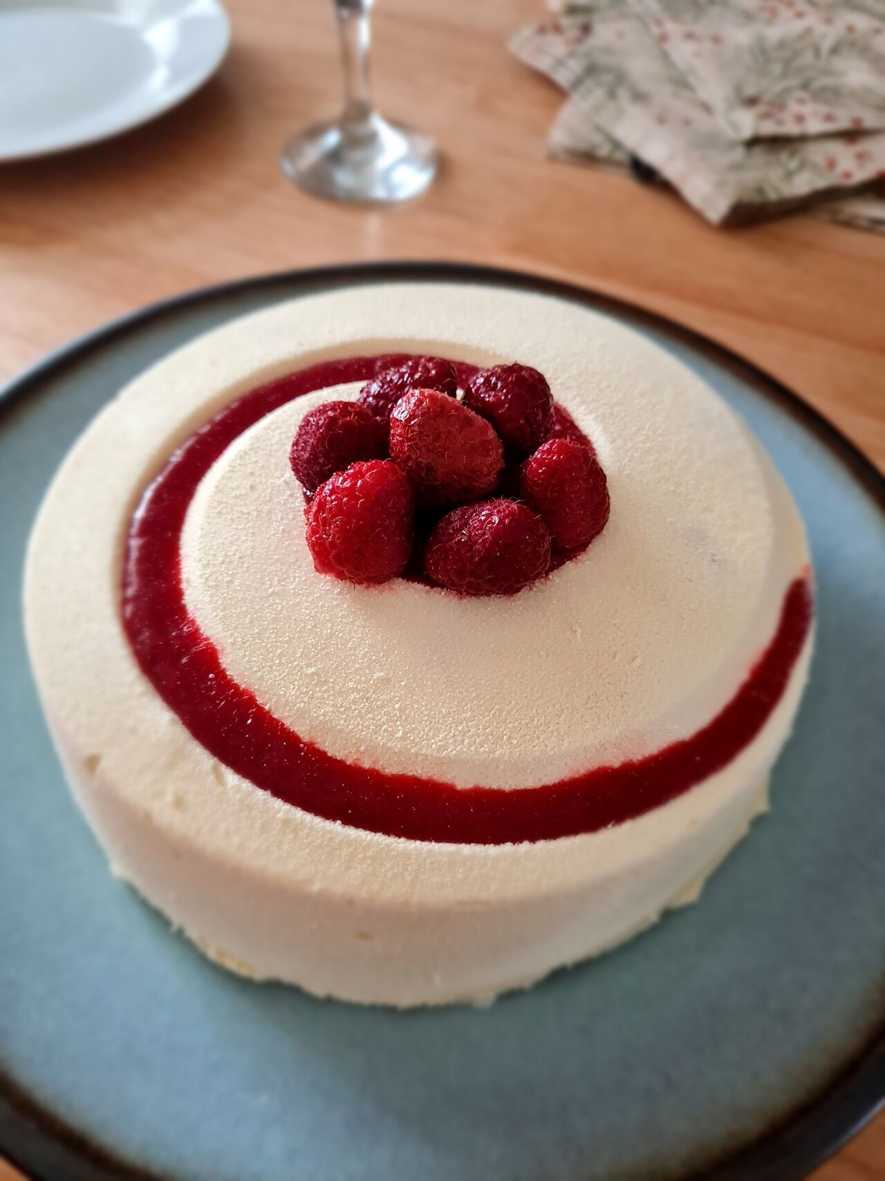 Entremet vanille/framboise