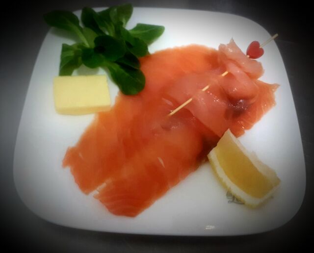 Assiette de saumon fumé