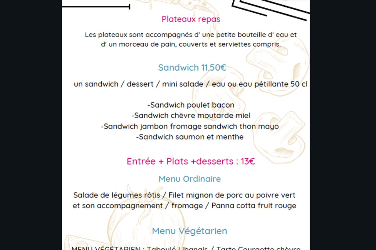 Plateaux repas mis en place !!