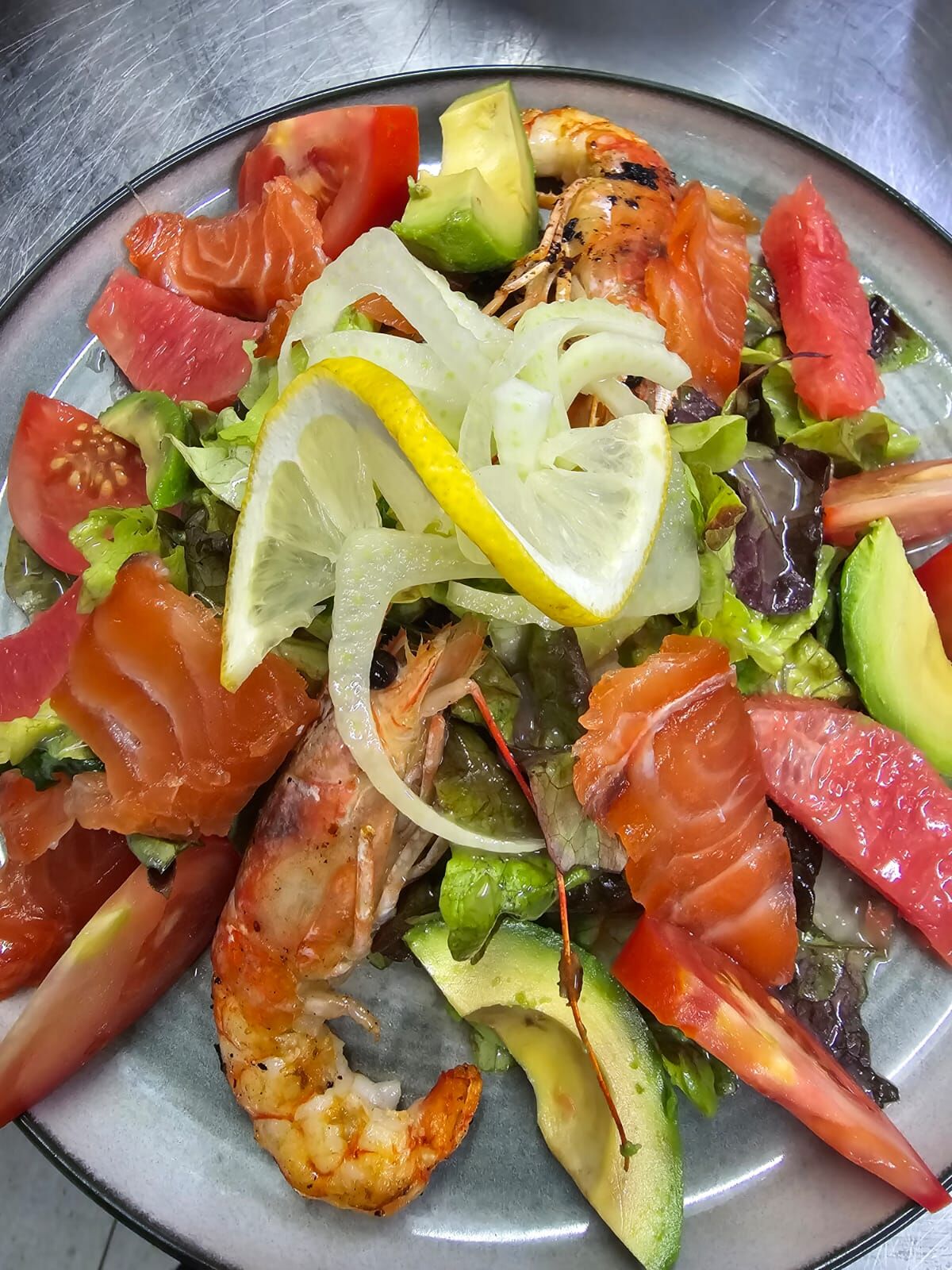 Salade Gambas Agrumes