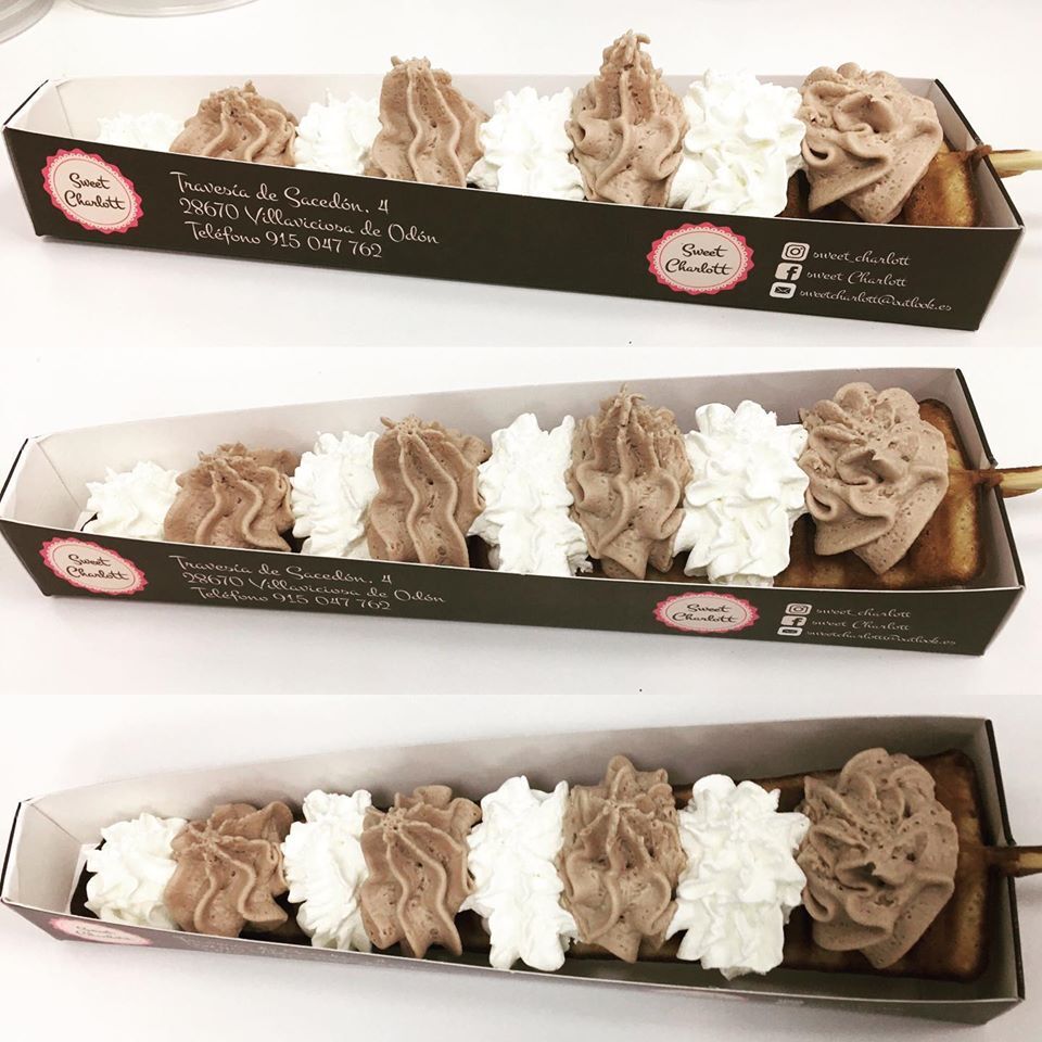 GOFRE PIRULETA
con NUESTRAS DOS NATAS CASERAS 