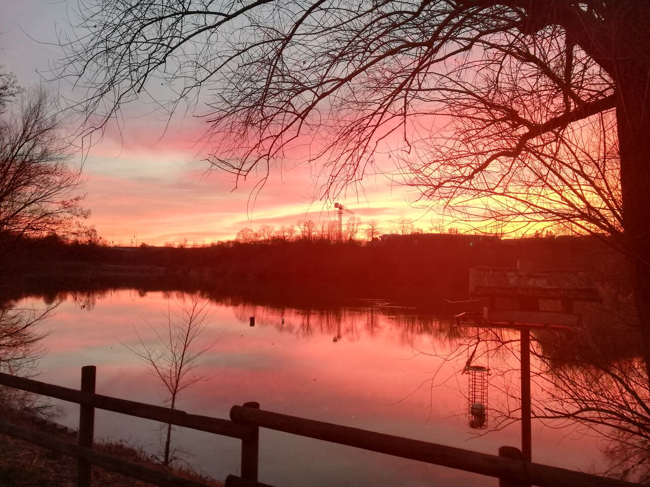Sonnenuntergang am Hüttensee