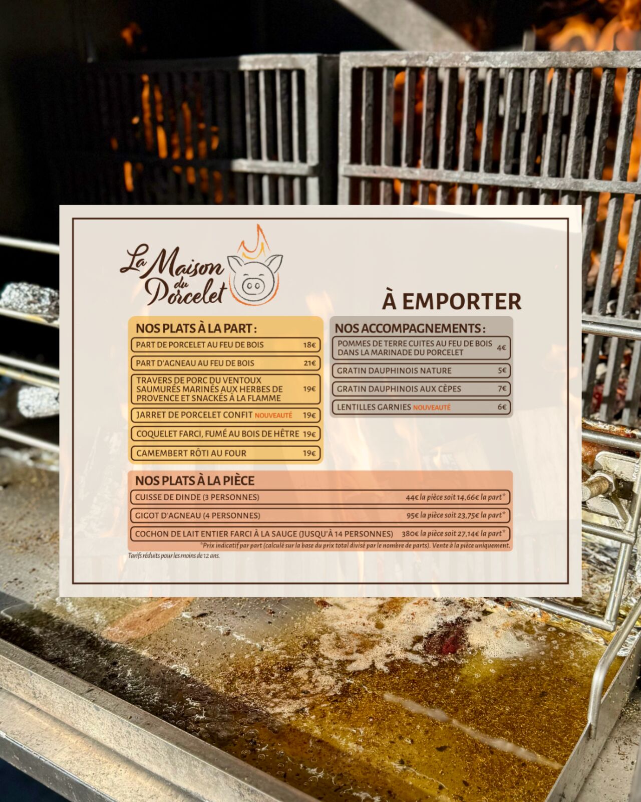 Notre carte à emporter