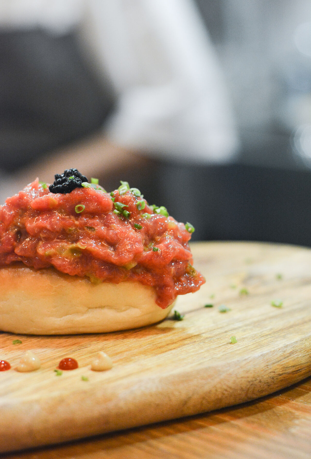 Brioche de steak tartar 