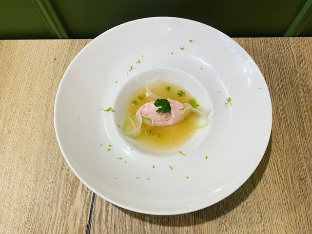 Chou-rave en plusieurs textures accompagné de son tamara