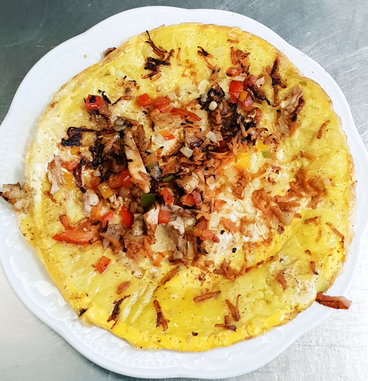 chicken dosa inside (sri lankan cuisine)