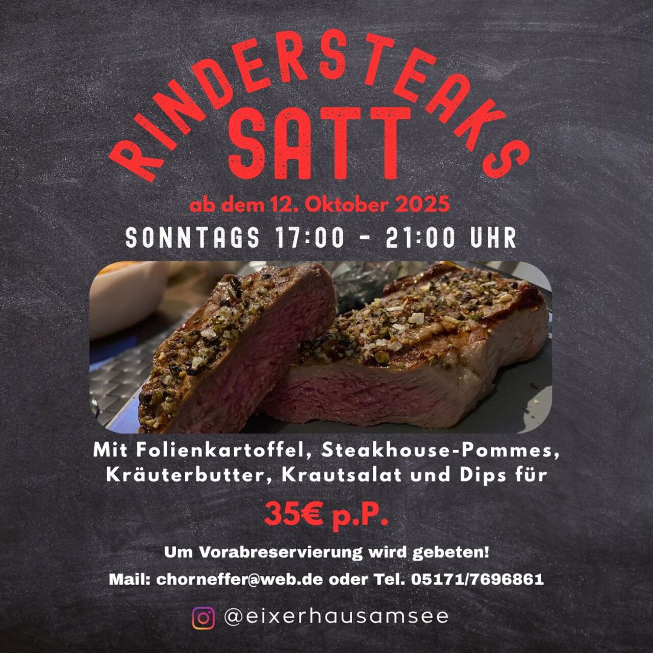 Rindersteaks satt