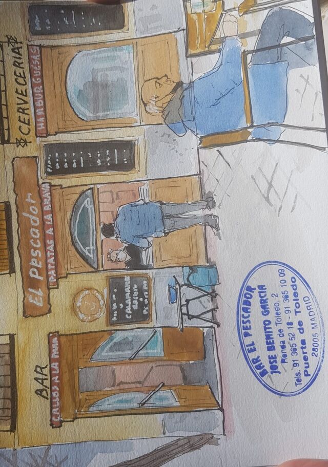 dibujo relizado por escaparatesmadrid instagran