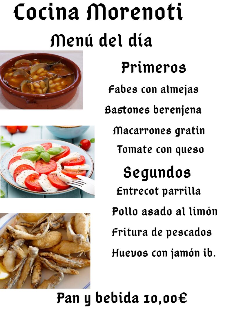 Menú del viernes 