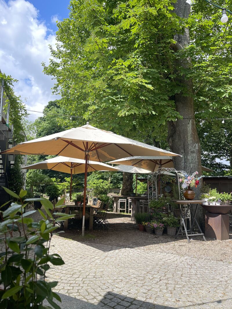 Biergarten Blick zum Spielplatz
