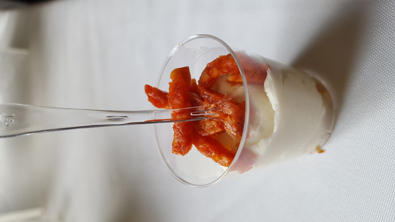 verrine amandes grillées chorizo