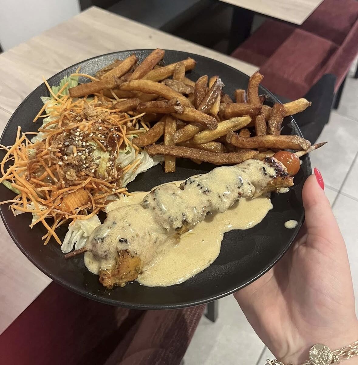 Plat du jour : brochettes de poulet 