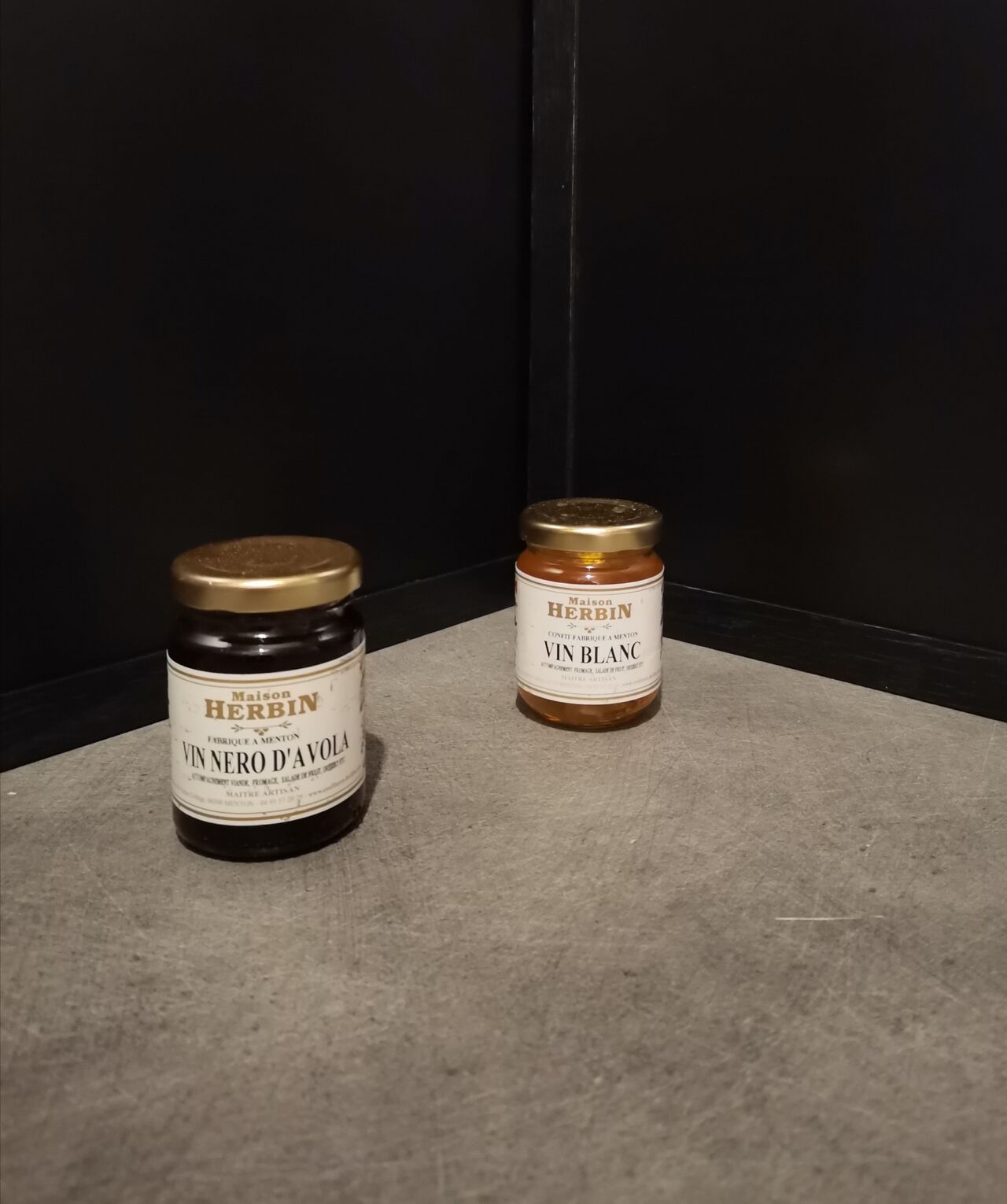 Confit vin Nero d'Avola 100g / confit vin blanc 100g=6.90€ 