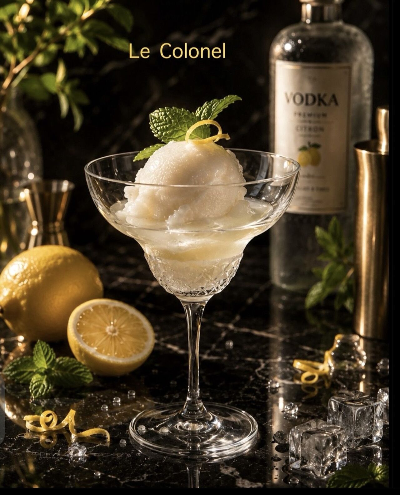 Le Colonel, sorbet citron+Vodka