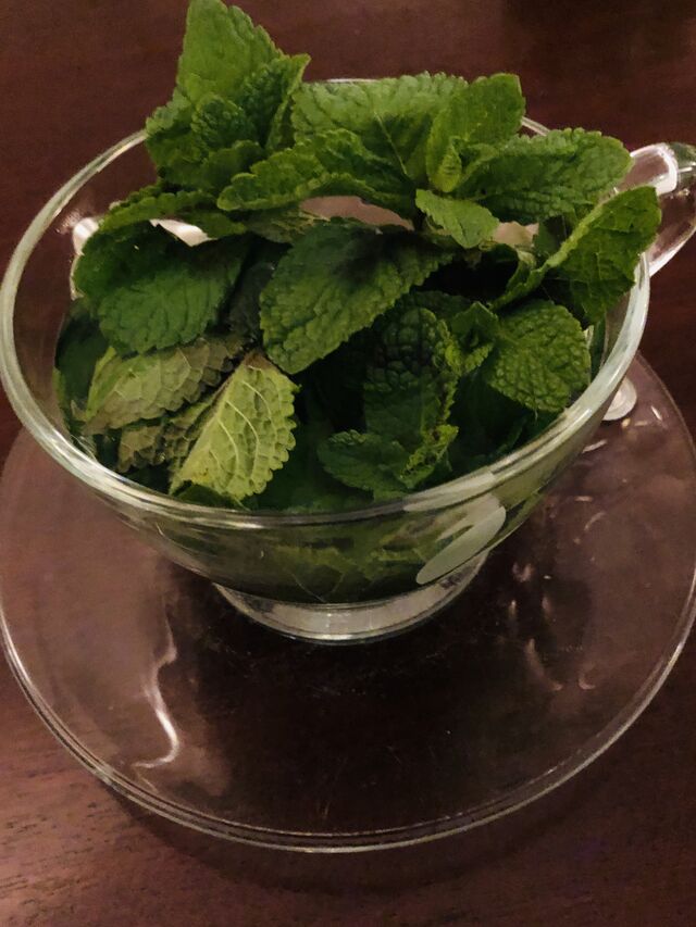 Tee mit frischer Minze aus Delhi