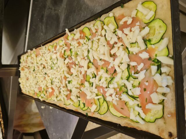 Zucchine e salmone