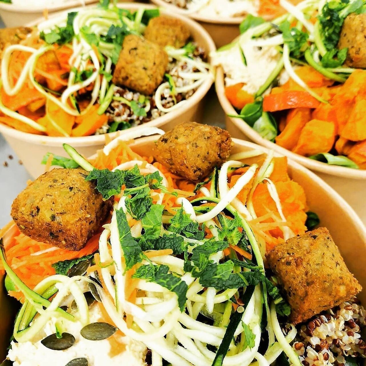 Exemple de salade végé aux falafels