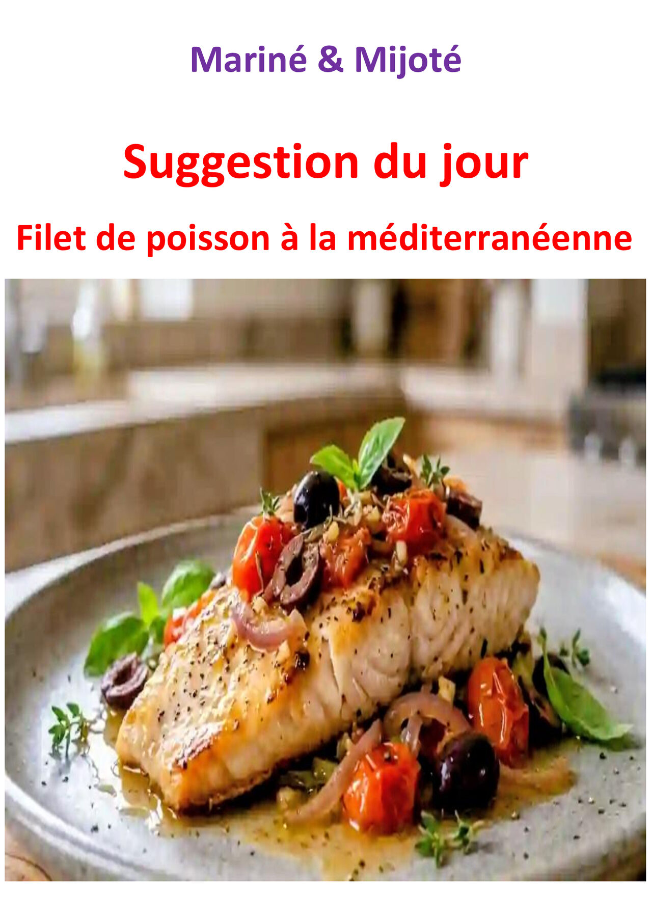 Suggestion du mardi 31 mars 2026