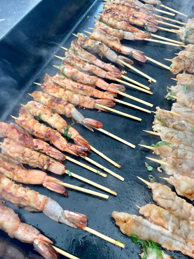 Gambas thaï sautées à la plancha