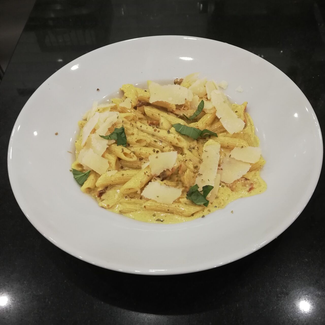 Pâtes poulet curry