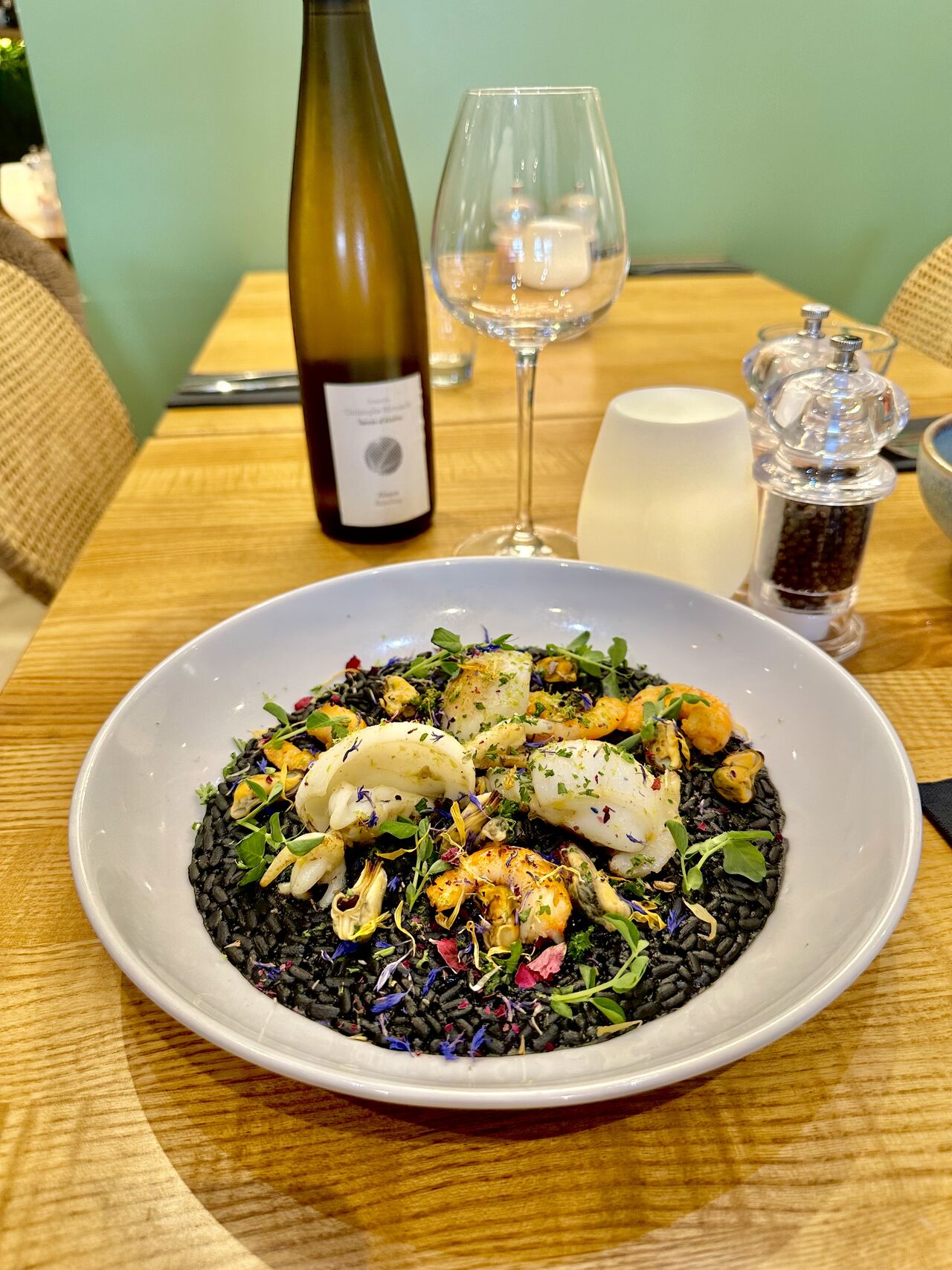 Risotto à l'encre de seiche