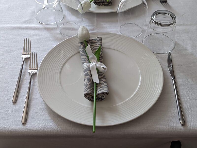 Gala dinner mise en place