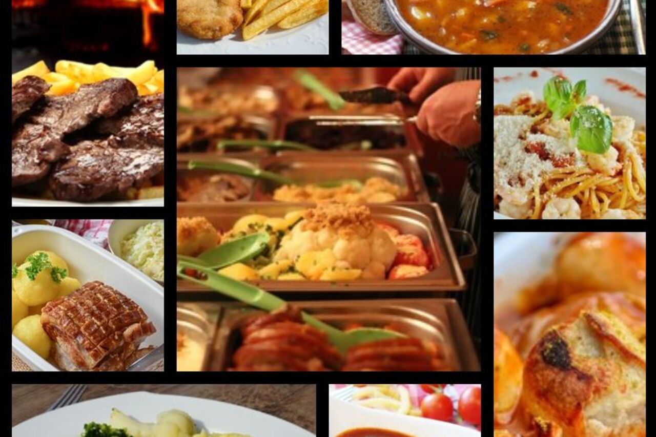Klassische Gerichte als Buffet ab 11,50€ pro Person.