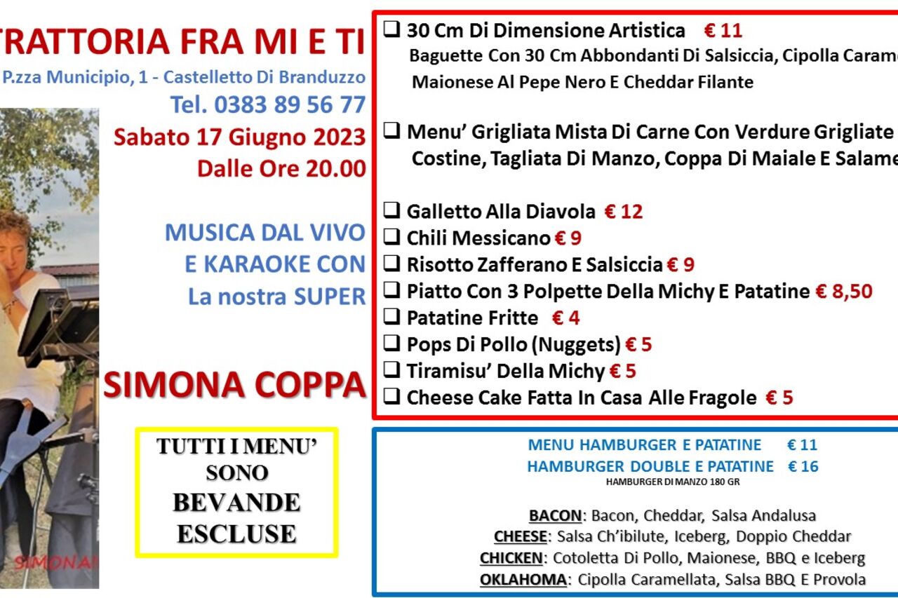 SABATO 17 GIUGNO 2023
