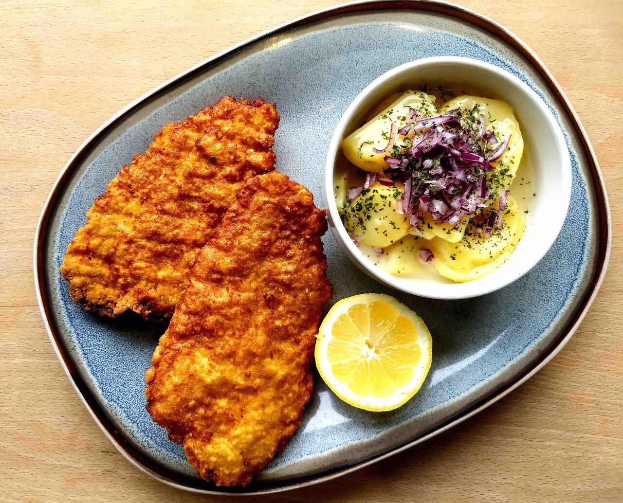 Scholle gebacken mit Kartoffelsalat