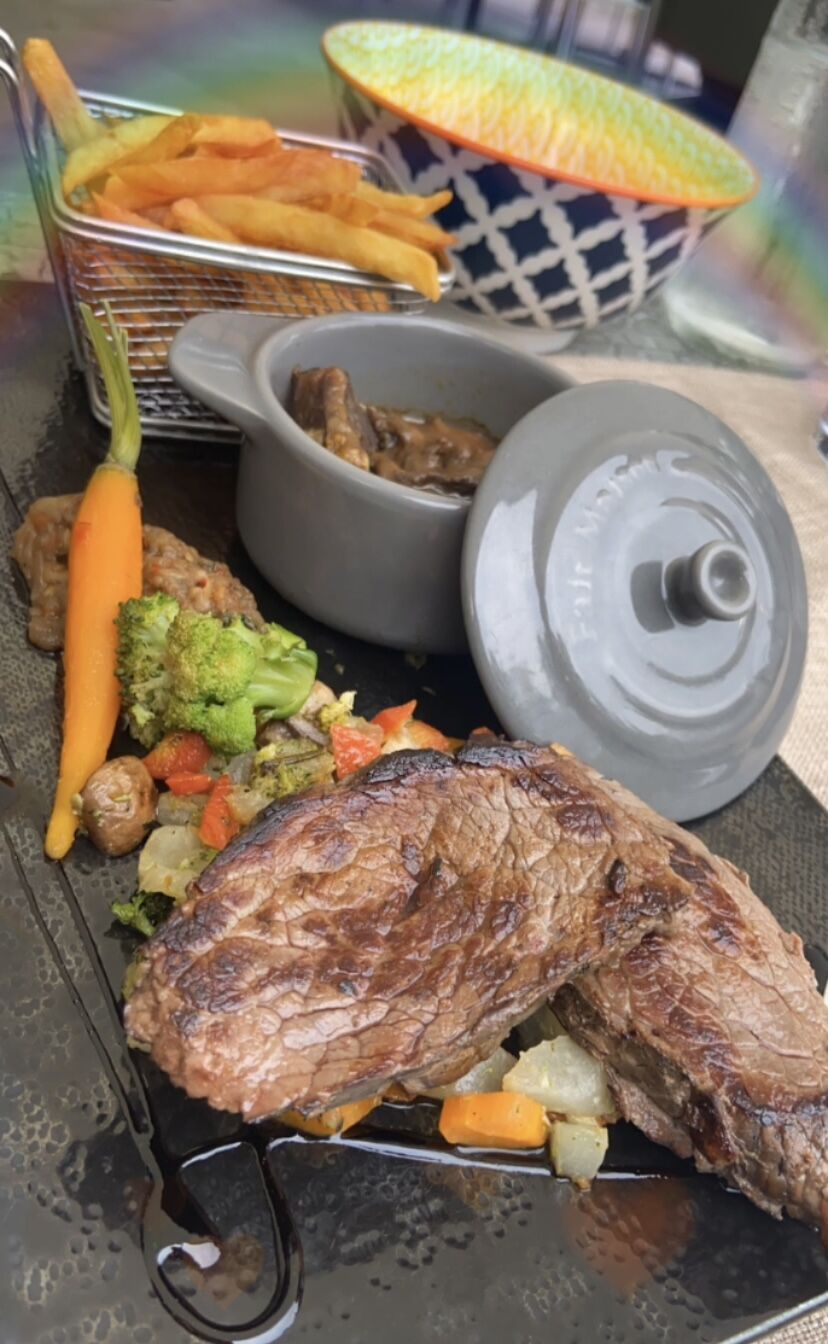 Filet de Boeuf cuit sur foin