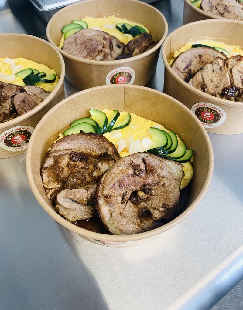 Rôti d'agneau polenta crémeuse 