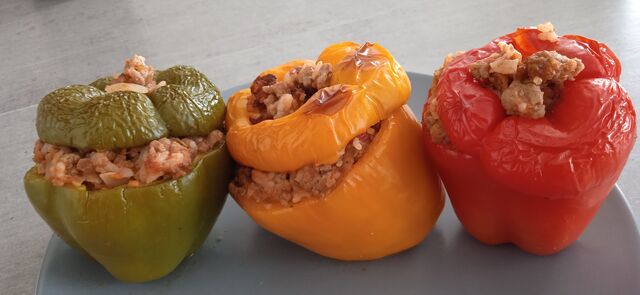 Trilogie de poivrons farcis