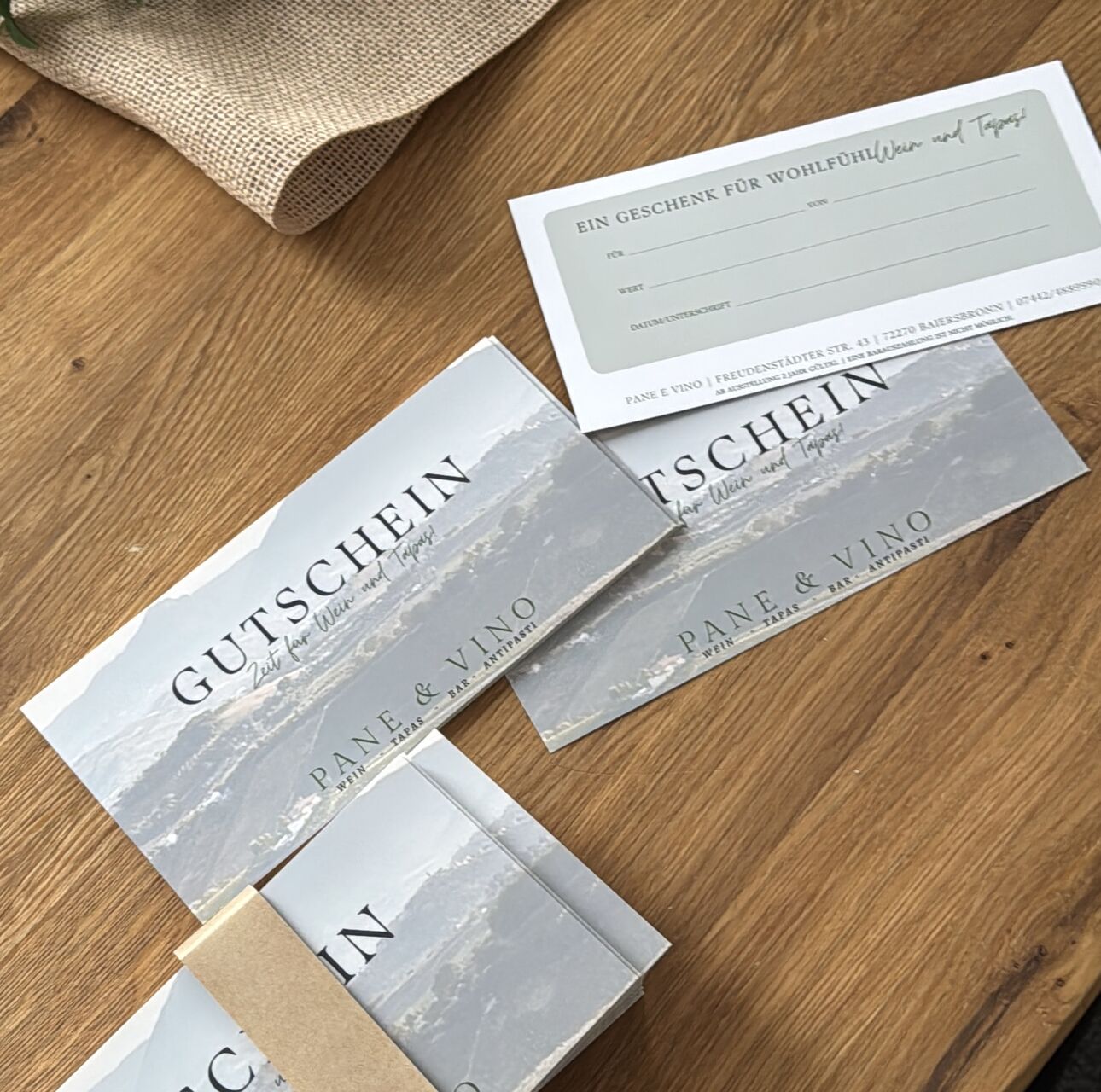 Bestellen Sie Gutschein